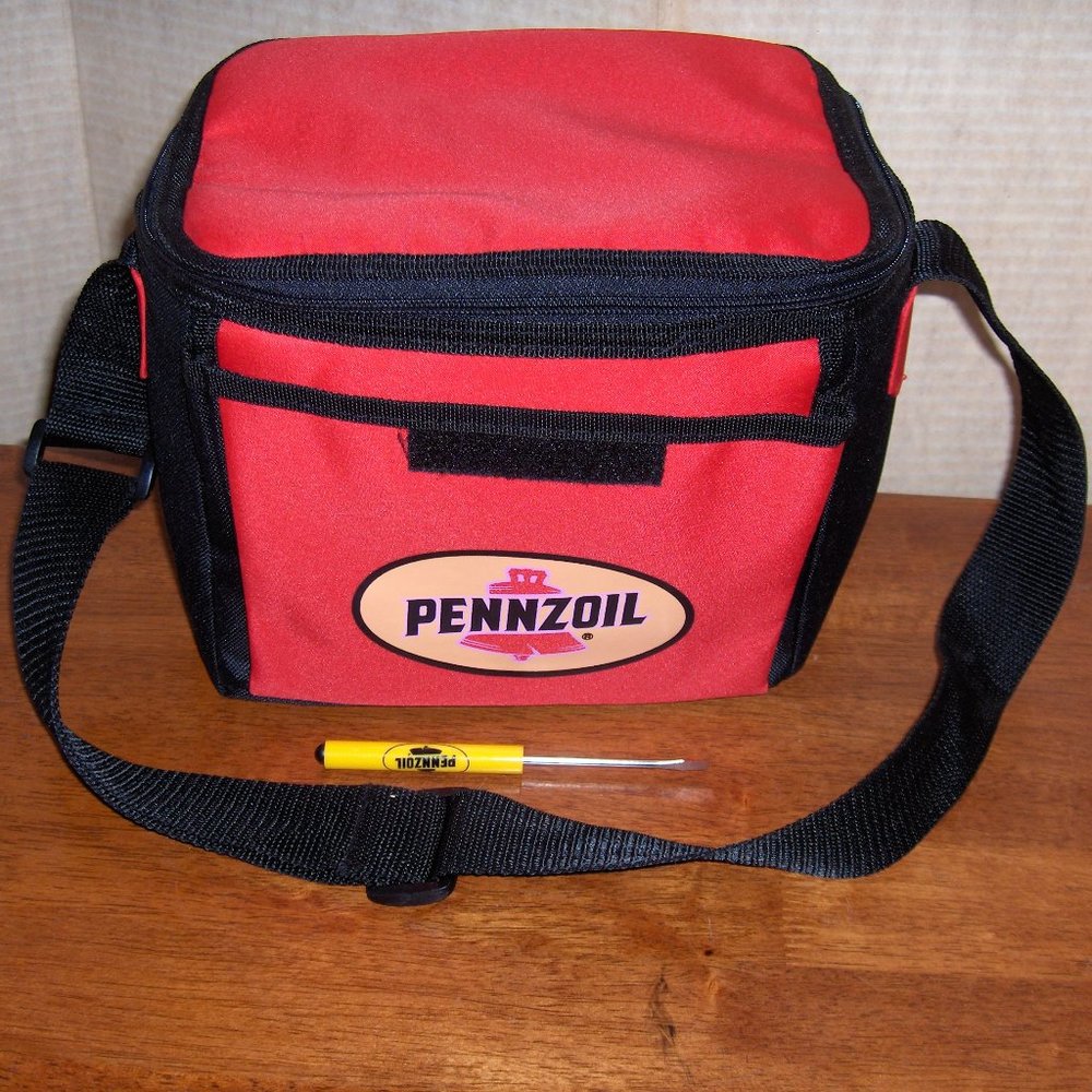Cooler 6 pack, Pennzoil, 8"x8:x6", Shoulder Strap